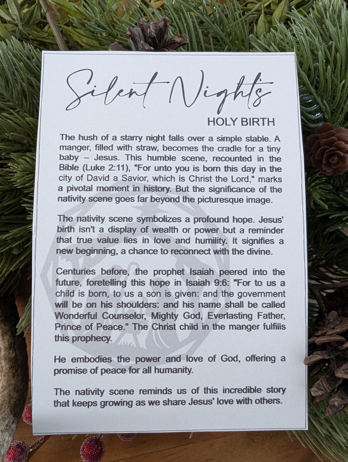 Silent Night Holy Birth