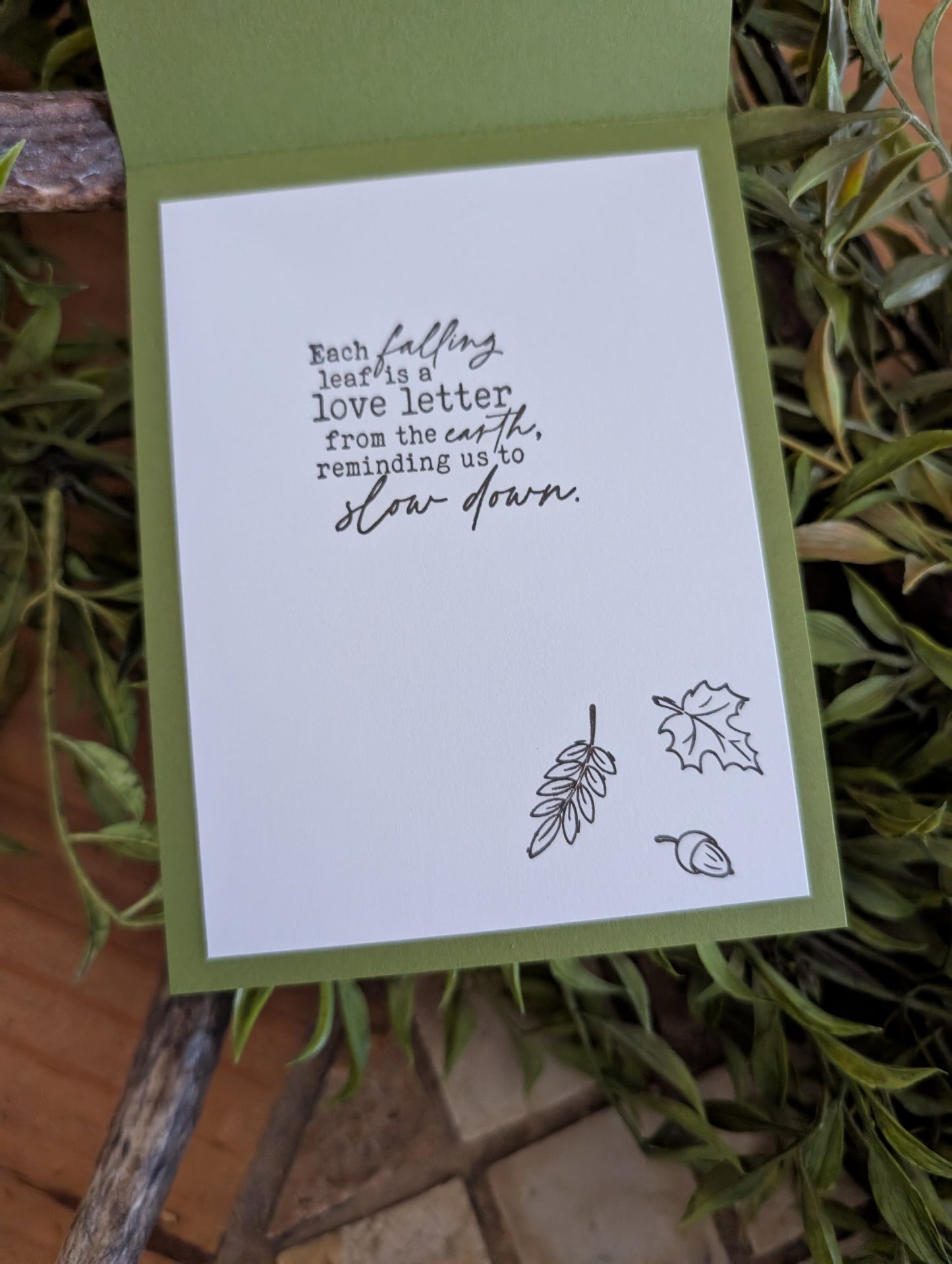 Fall Blessings Handmade Pumpkin Card