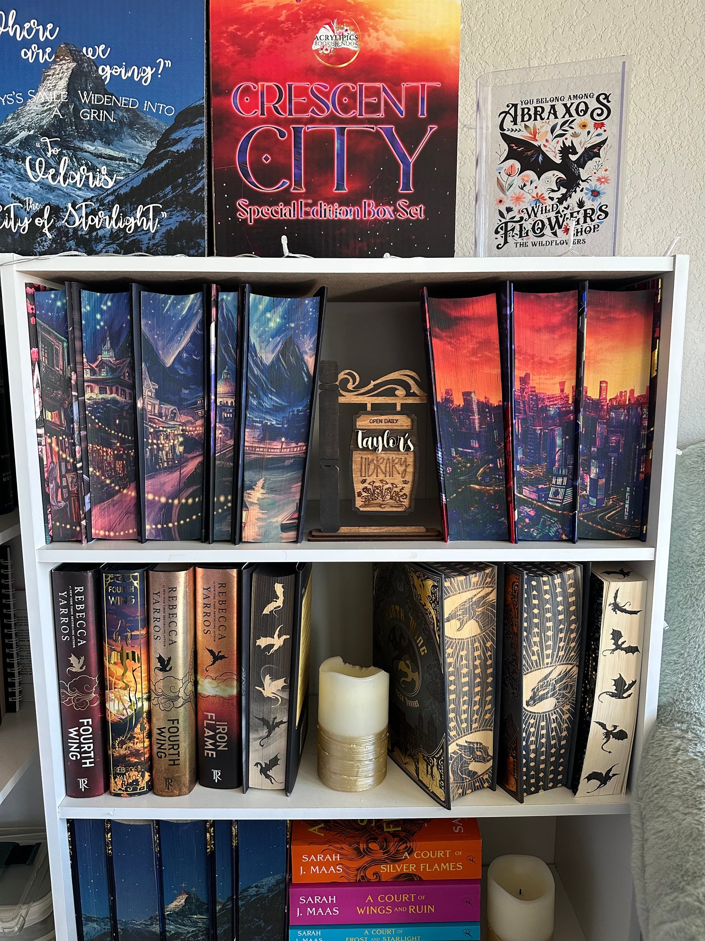 Personalized Wooden Library Sign