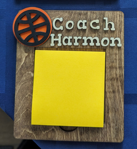 Basketball Coach Post it Holder