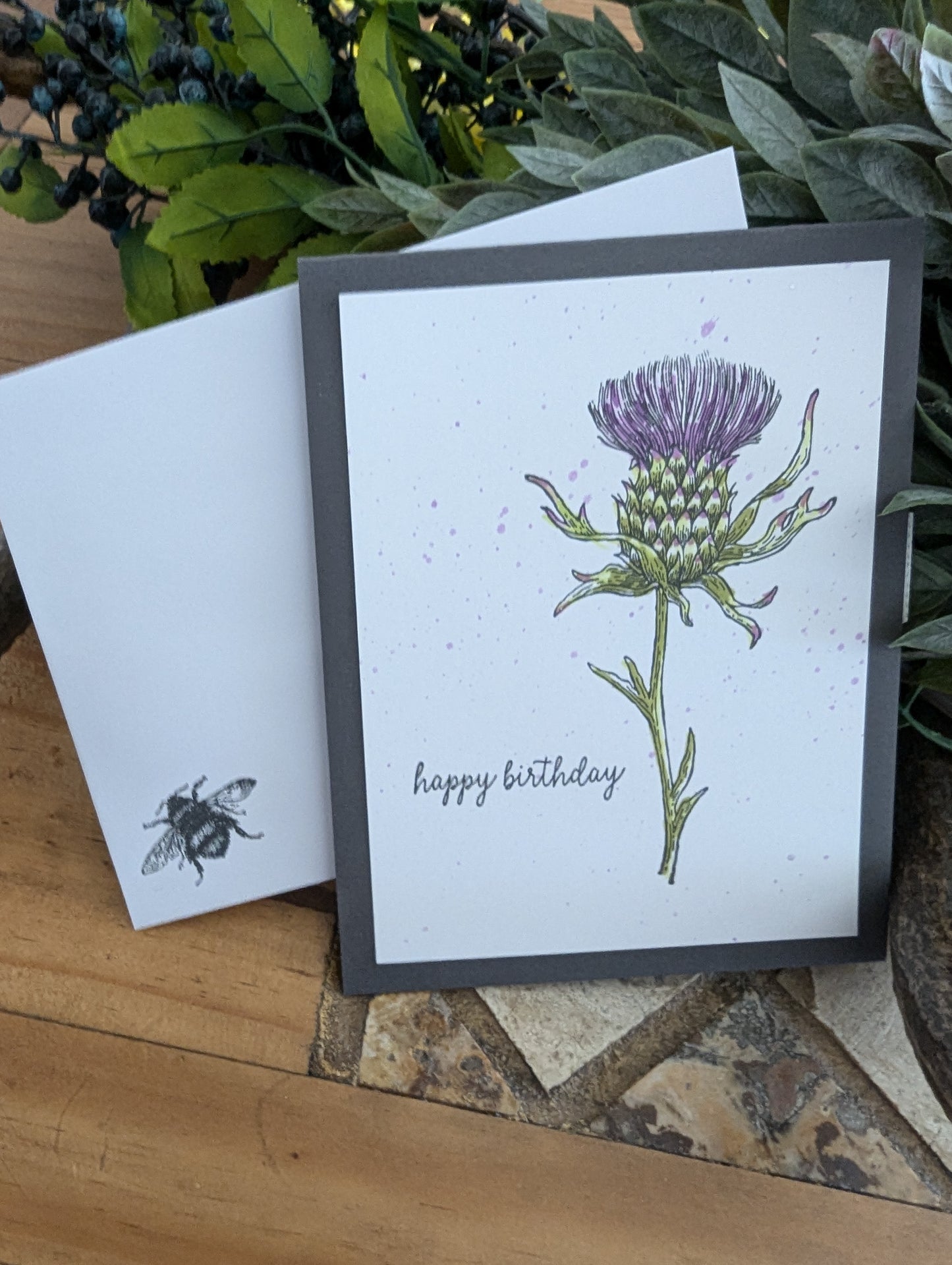 Thistle Handmade Happy Birthday Card