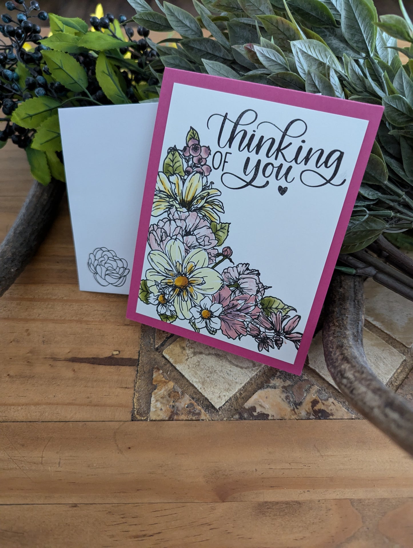 Thinking of You Handmade Floral Card