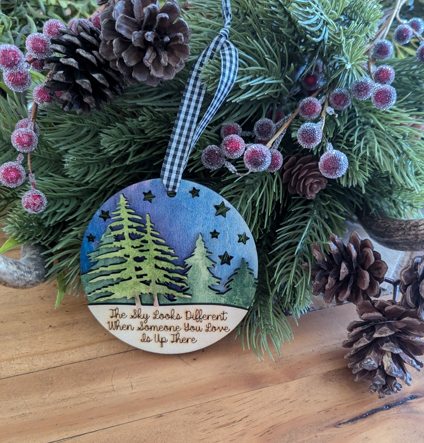 The Sky Looks Different Handmade Memorial Ornament