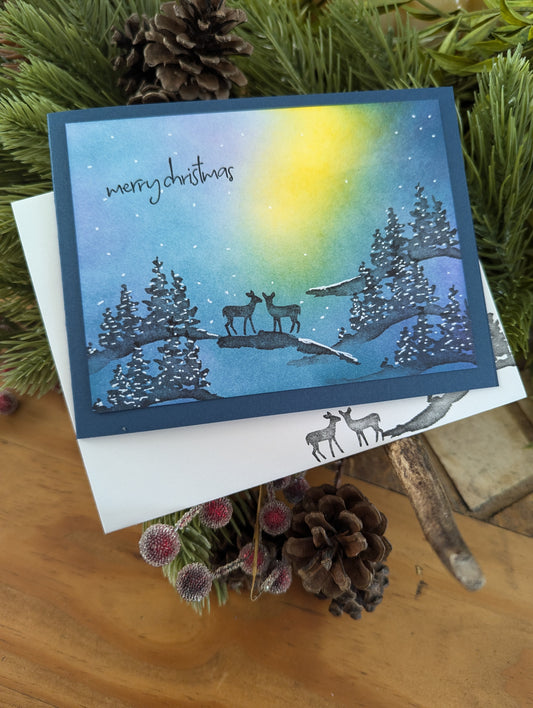 Northern Lights Christmas Card