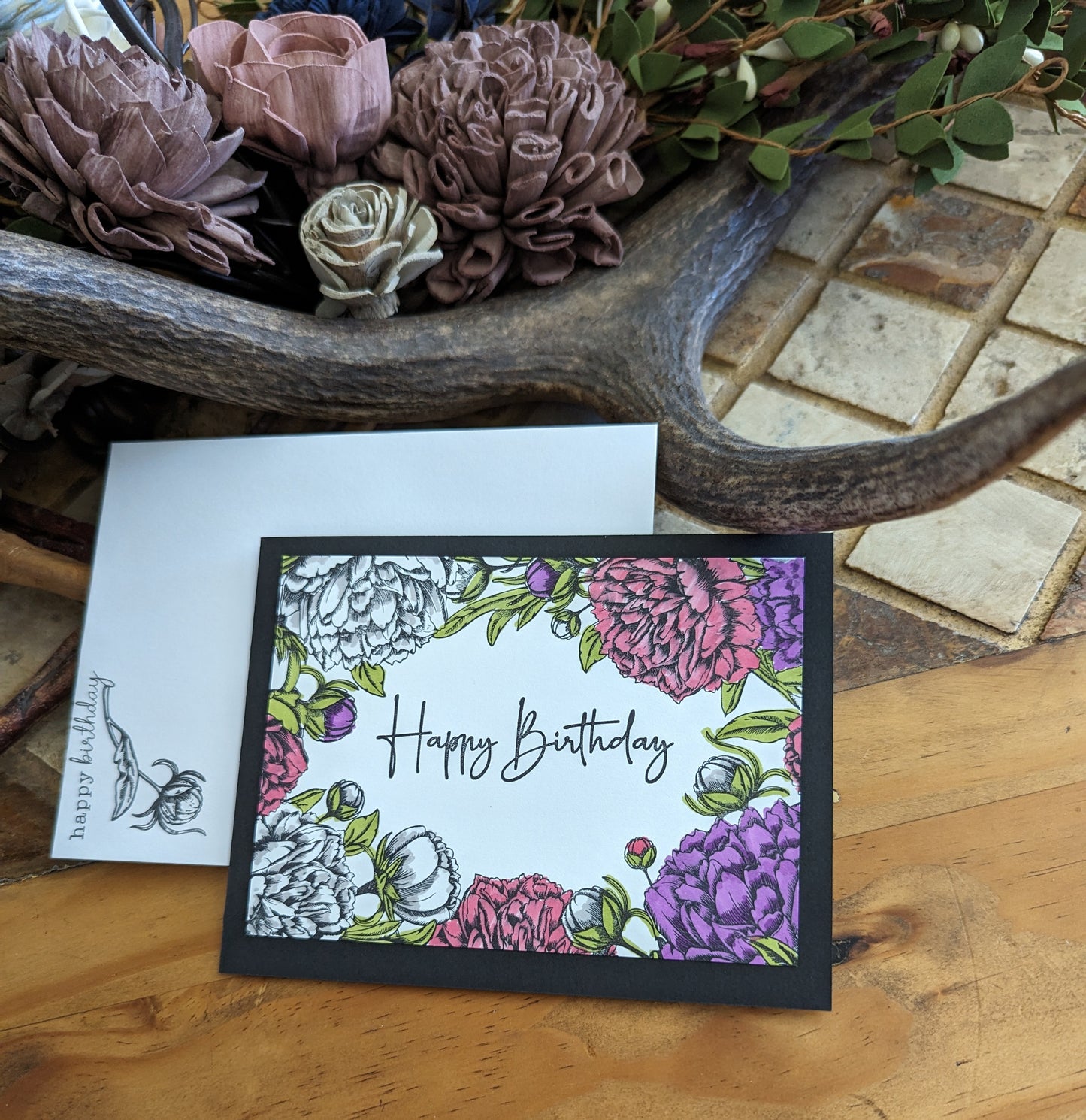 Handmade Floral Birthday Card