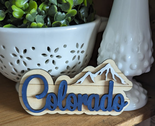 Handmade Colorado Wooden Magnet/Sign