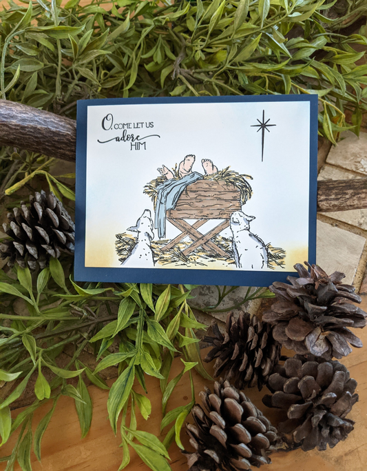 Handmade Nativity Card