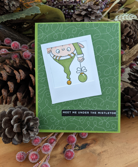 Handmade Elf Selfies Christmas Card