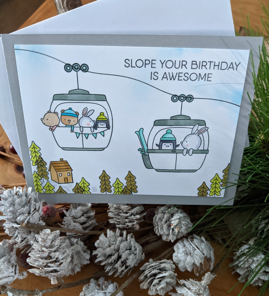 Handmade Alpine Birthday Card