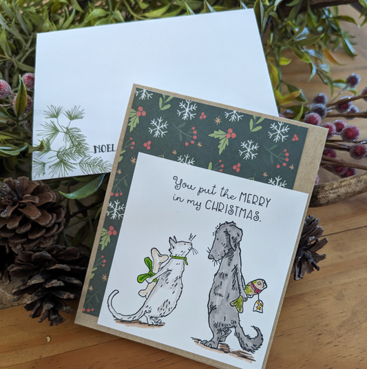 Furry Friends Handmade Christmas Card