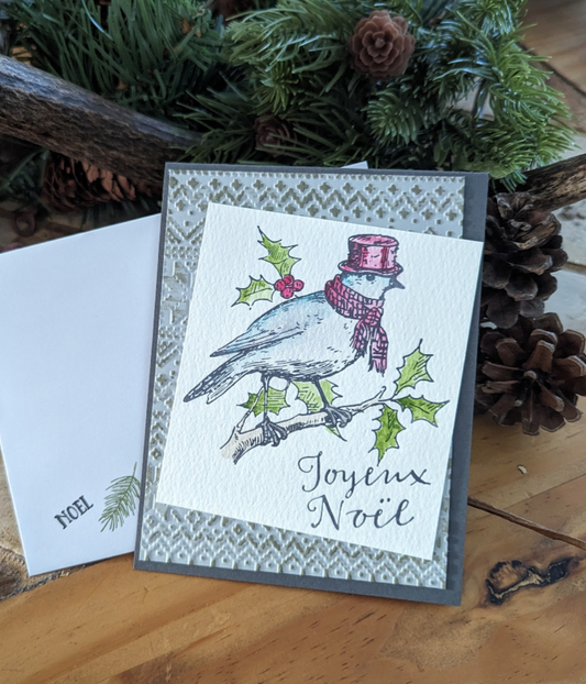 Joyeaux Noel Handmade Christmas card