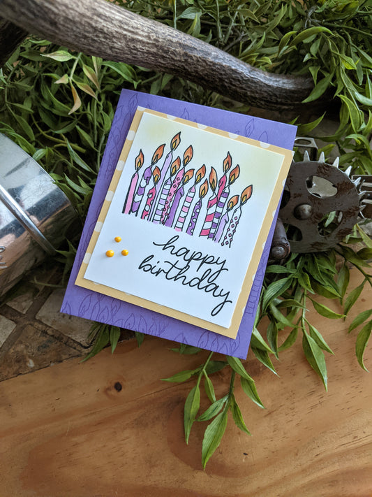 Happy Birthday Candles Handmade Card